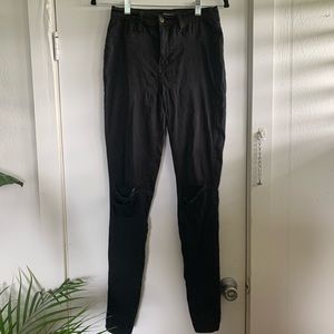 Fashion Nova High Waisted Distressed Black Jeans